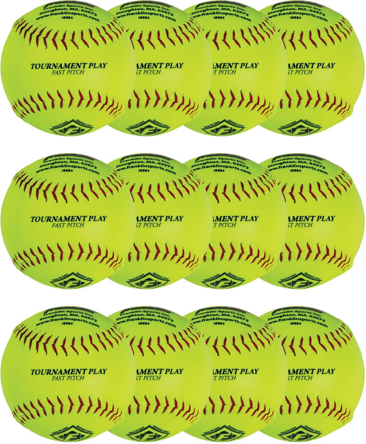 Franklin 12 in FastPitch Softballs 12Pack Academy