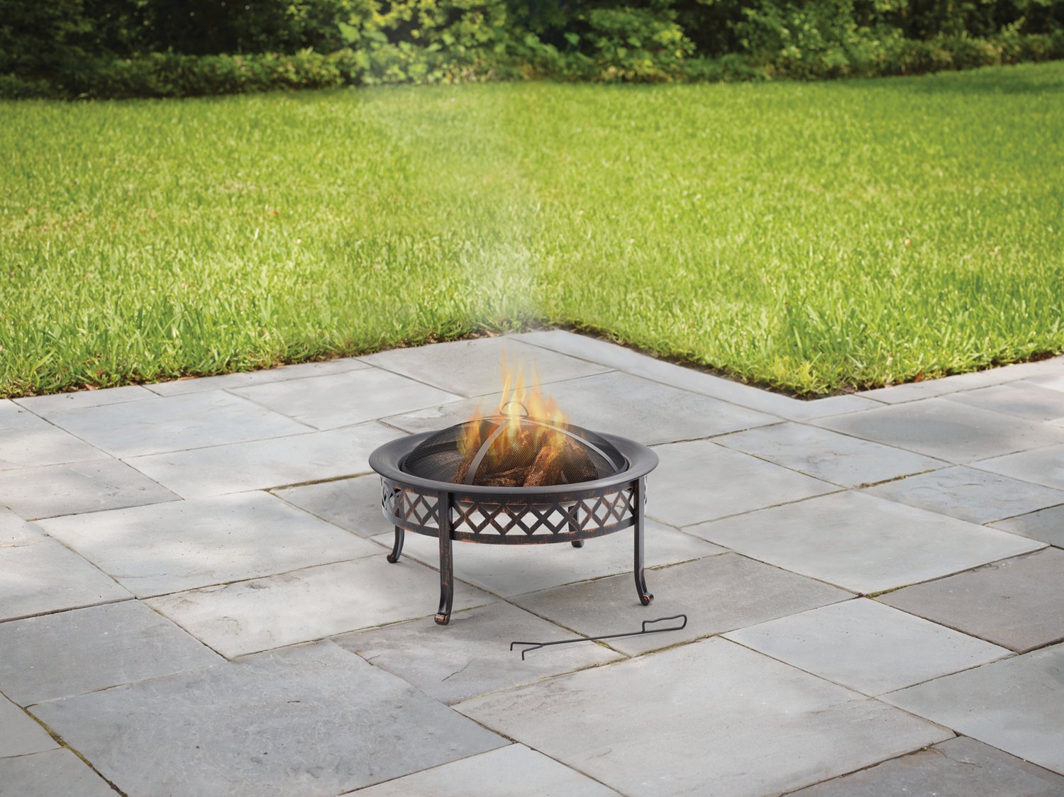 Mosaic 30 in Steel Lola Lattice Fire Pit - view number 2