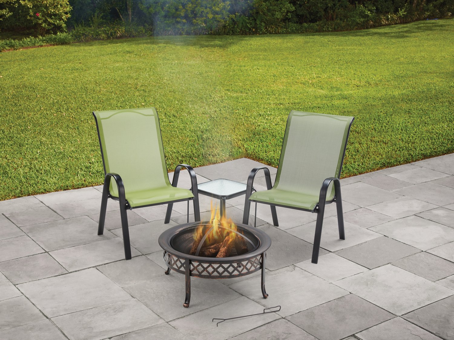 Mosaic 30 in Steel Lola Lattice Fire Pit - view number 3