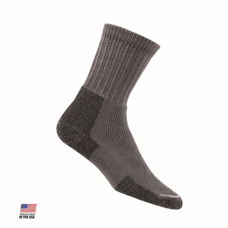 Men's Maximum Cushion Crew Hiking Socks | KX - Pewter / L