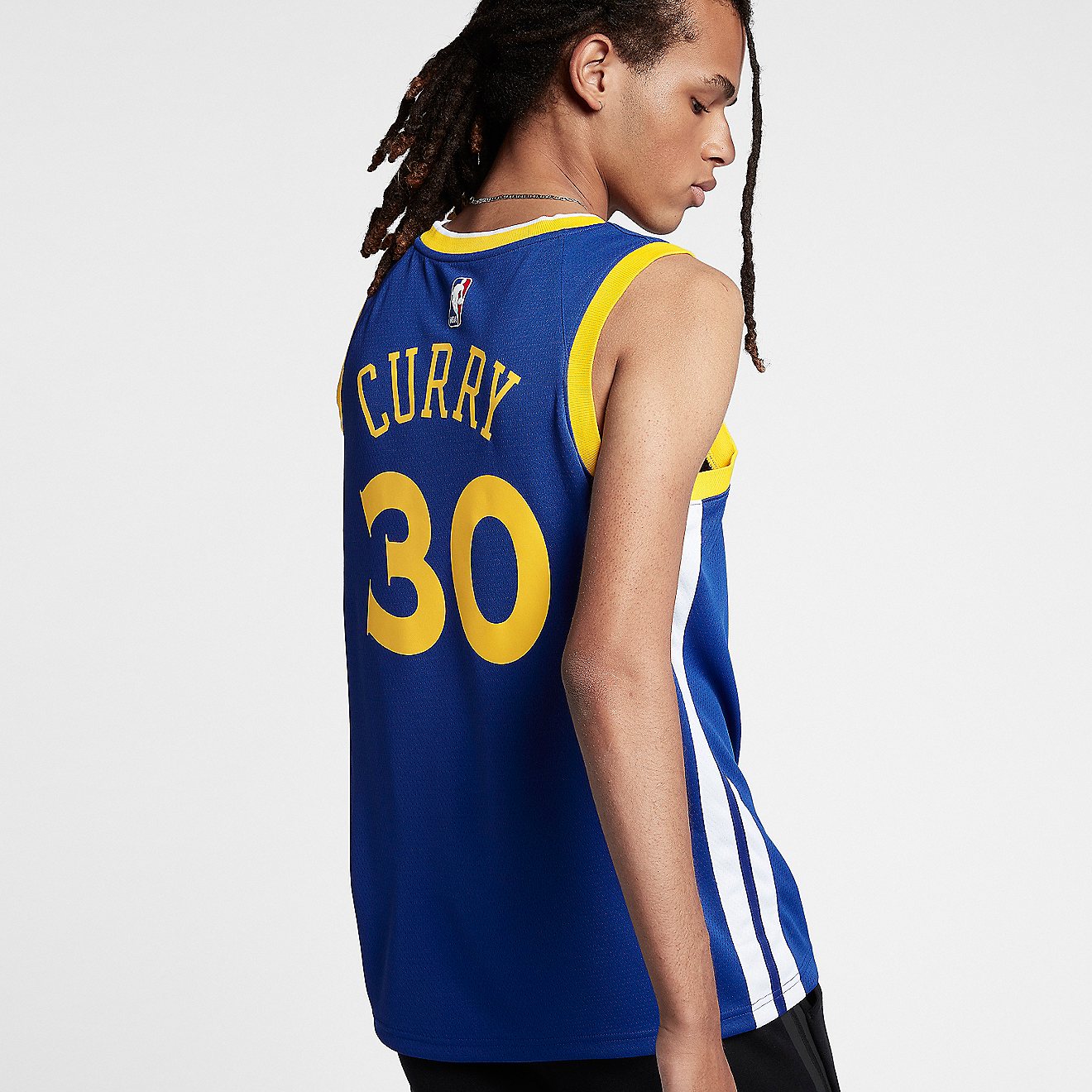 Nike Men's Golden State Warriors Stephen Curry NBA Connected Icon Edition Swingman Jersey                                        - view number 5