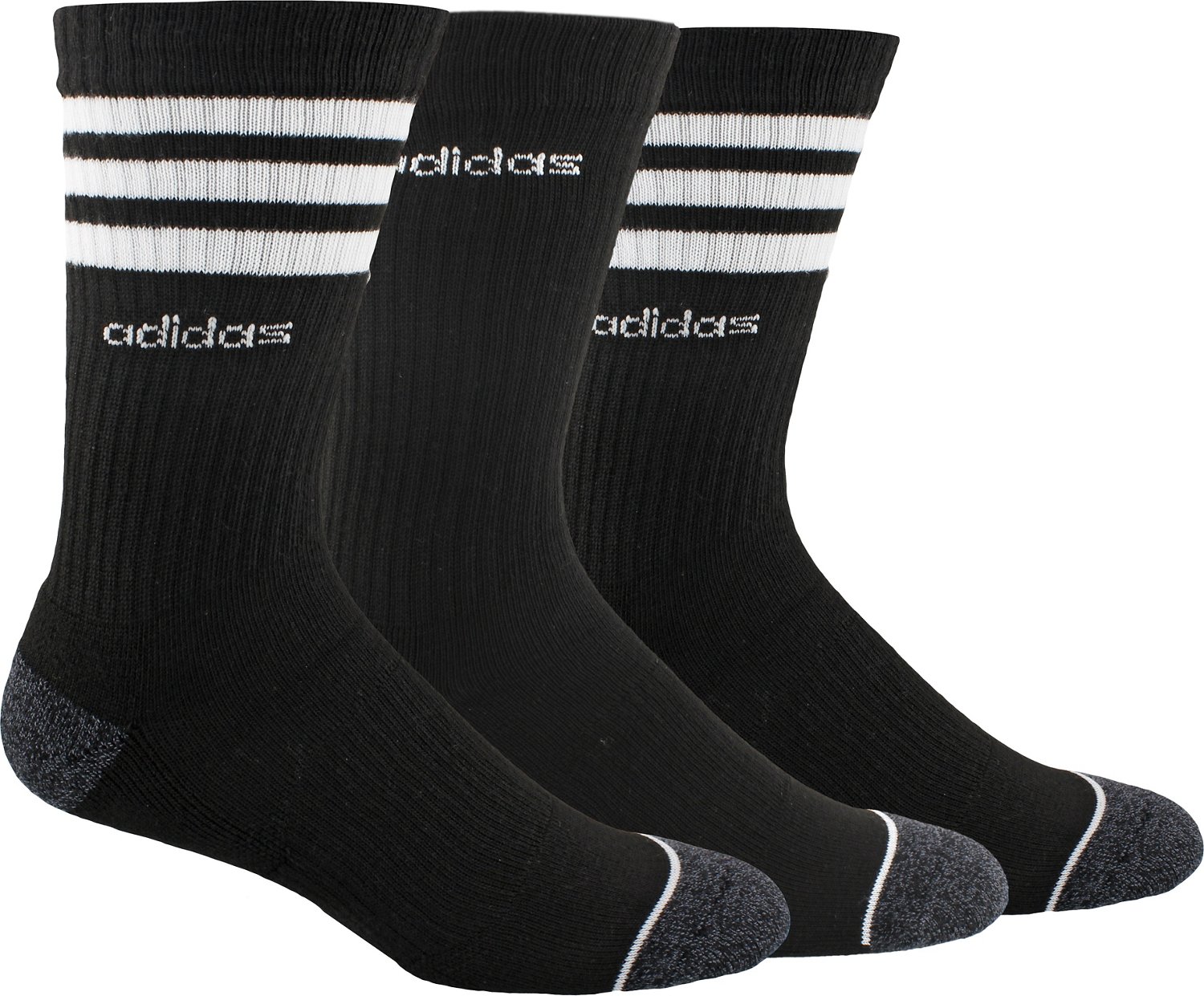 adidas 3Stripe Crew Socks 3 Pack Academy