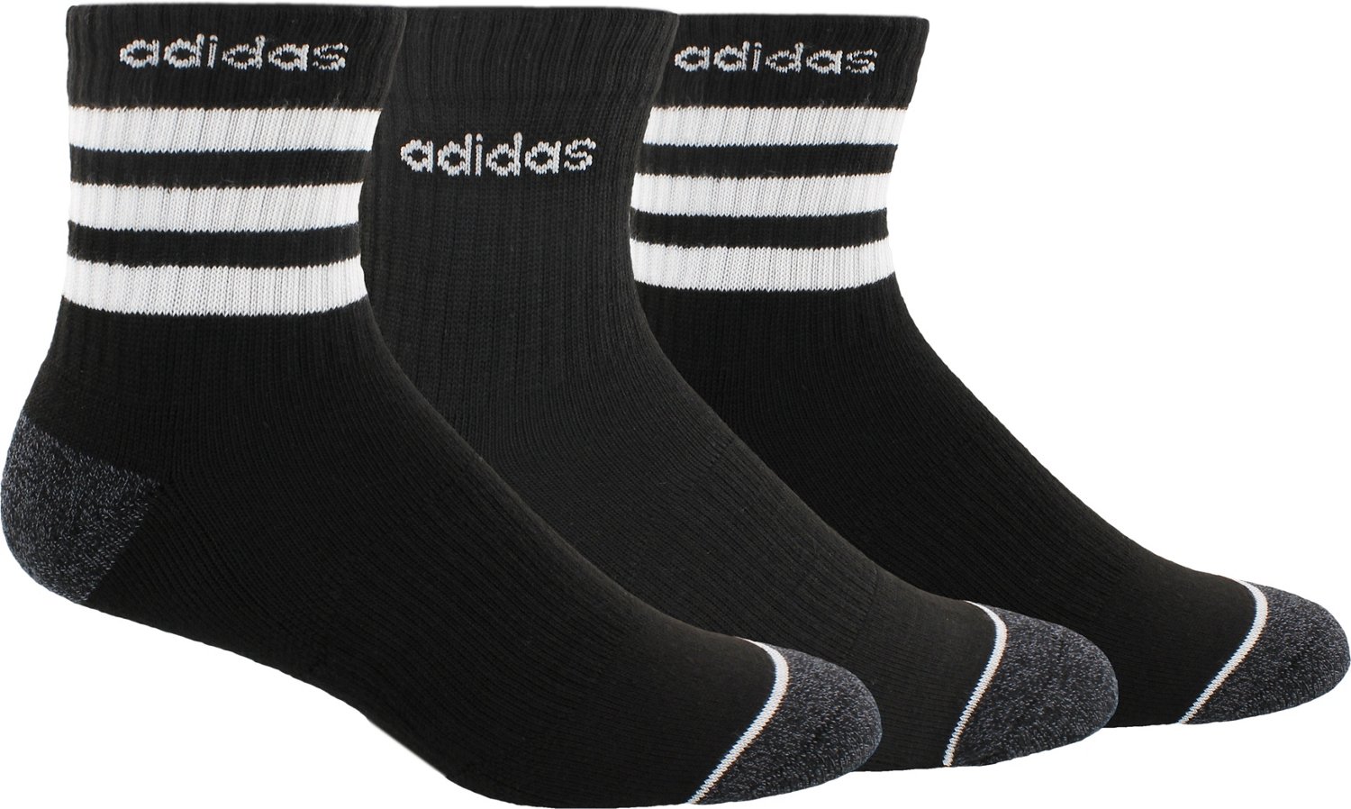 adidas 3Stripe HighQuarter Socks 3 Pack Academy