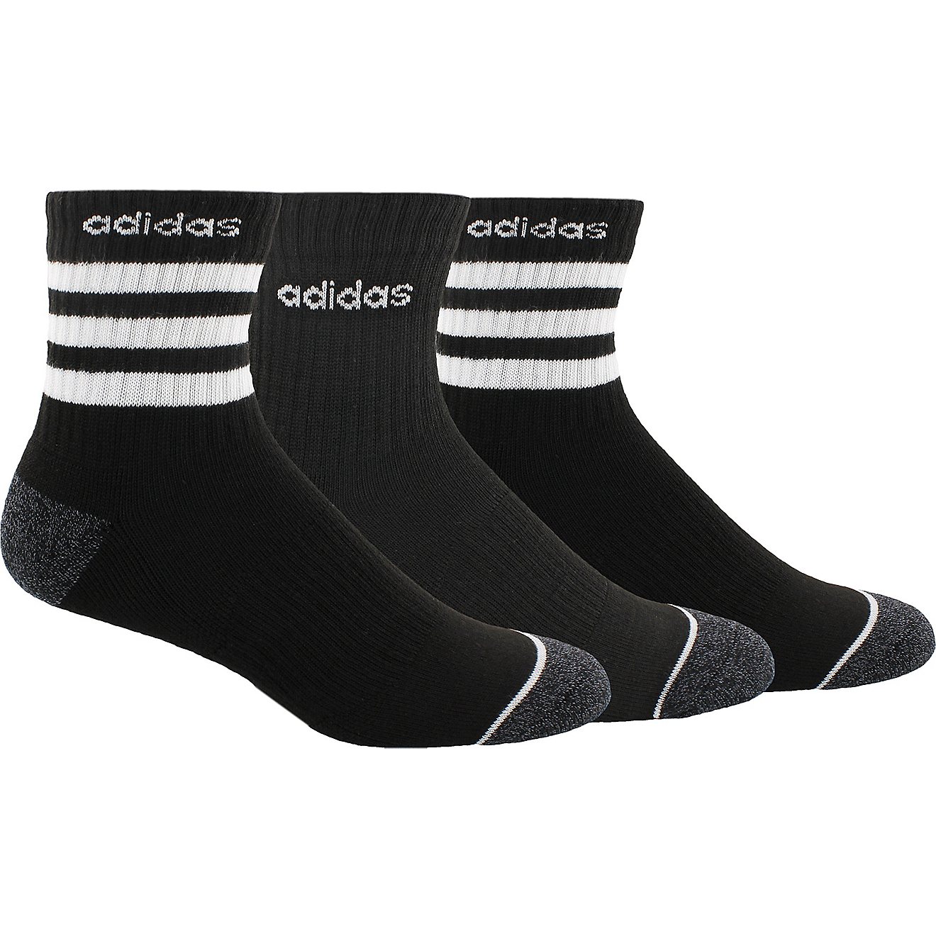 adidas 3-Stripe High-Quarter Socks 3 Pack | Academy