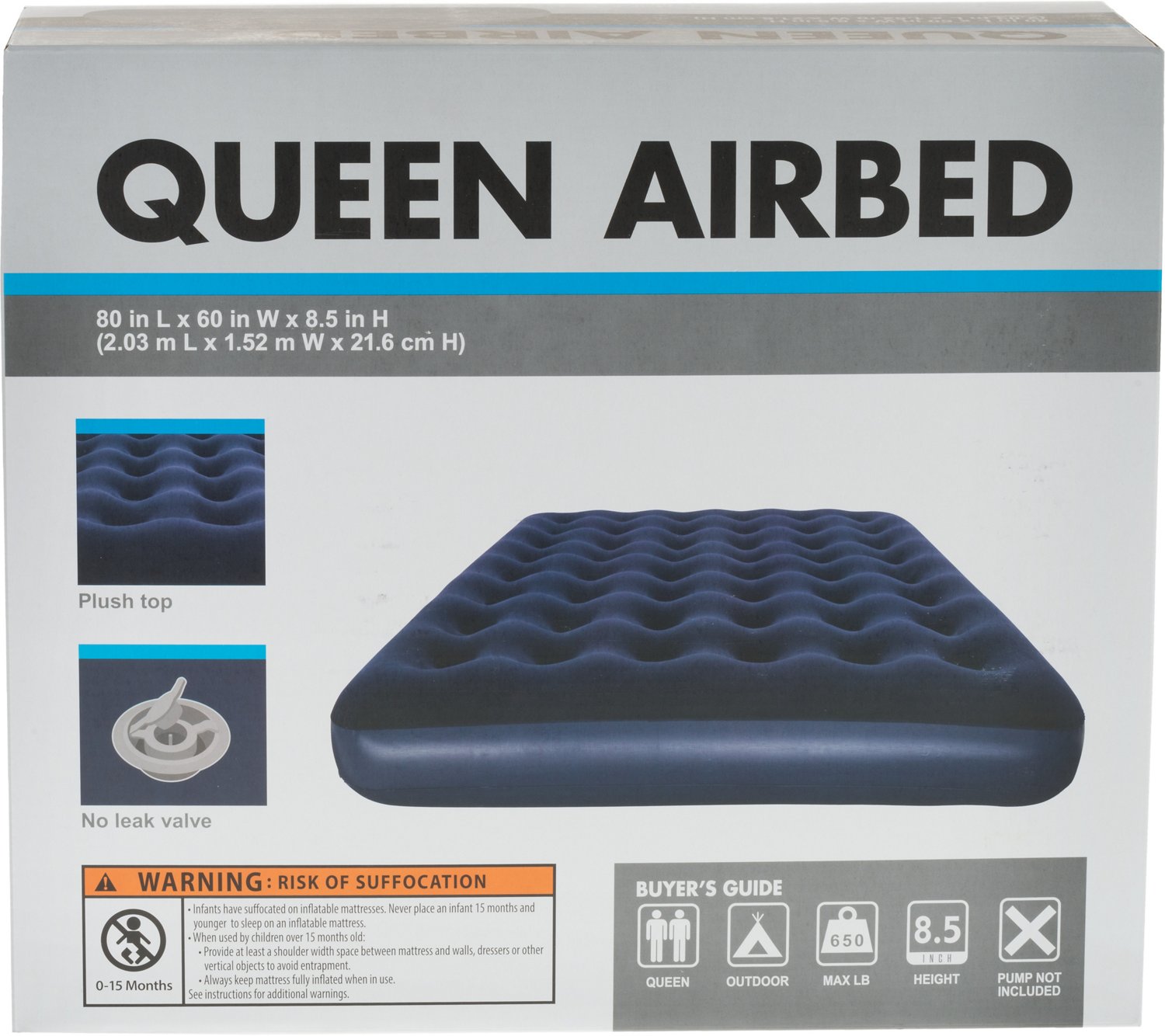 Queen Size Plush Top Airbed Academy