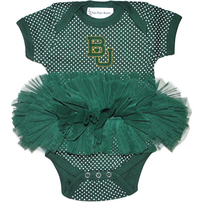 Two Feet Ahead Infants Girls' Baylor University Tutu Creeper Dark Green, 6 Months Infant - NCAA Youth Apparel at Academy Sports