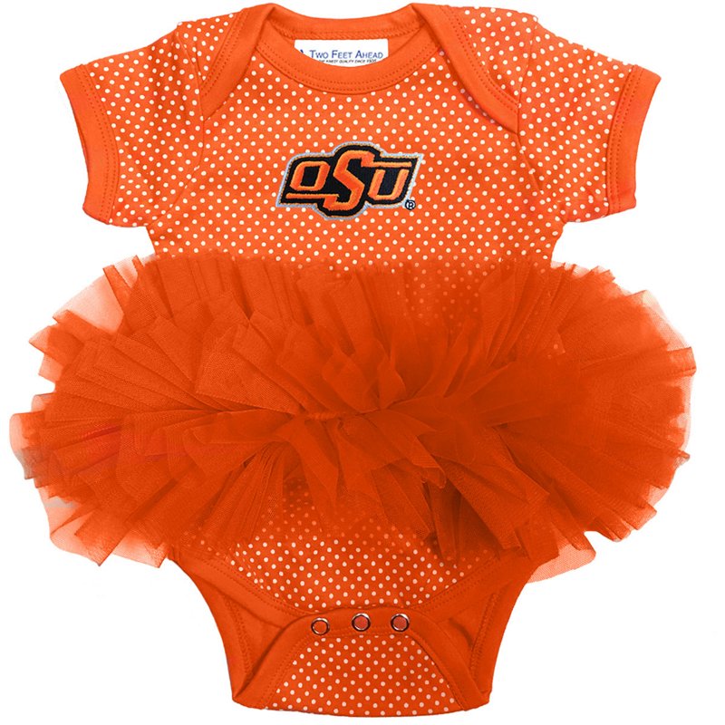 Two Feet Ahead Infants Girls' Oklahoma State University Tutu Creeper Black, 18 Months Infant - NCAA Youth Apparel at Academy Sports