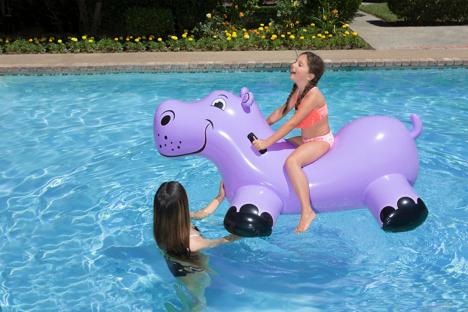 Poolmaster Happy Hippo Kids Ride-On Pool Float                                                                                   - view number 2