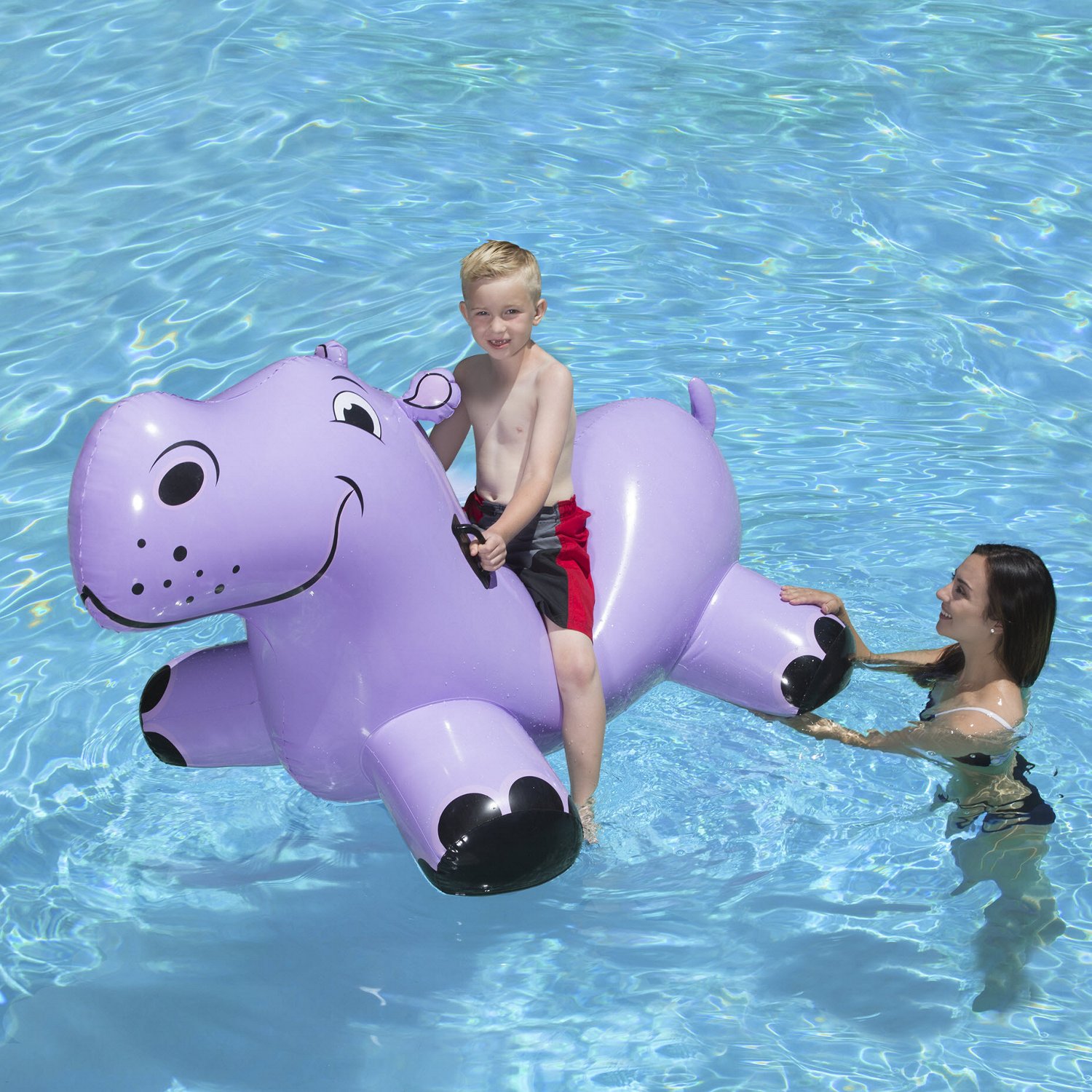 Poolmaster Happy Hippo Kids Ride-On Pool Float                                                                                   - view number 3