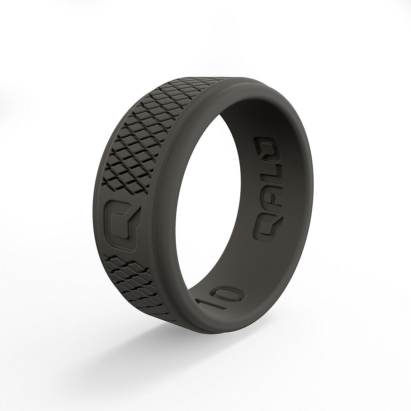 QALO Men's Step Edge Crosshatch Silicone Wedding Ring                                                                            - view number 2