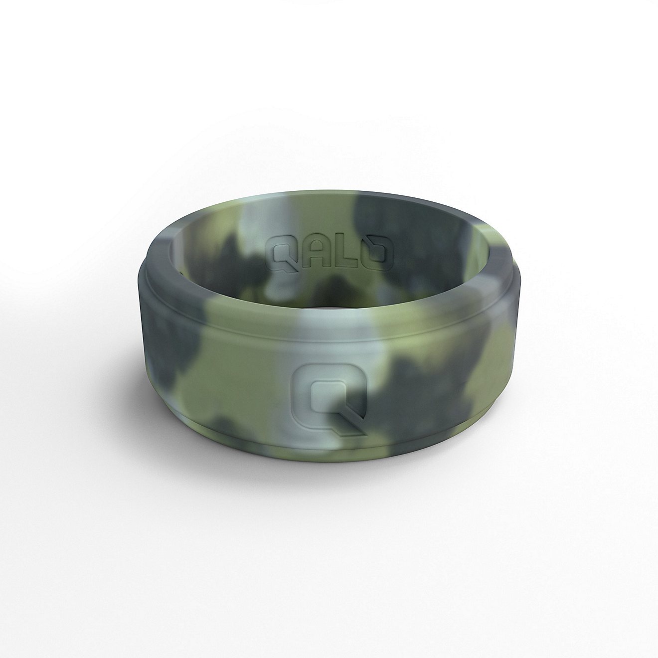 QALO Men's Step Edge Camo Silicone Wedding Ring                                                                                  - view number 1