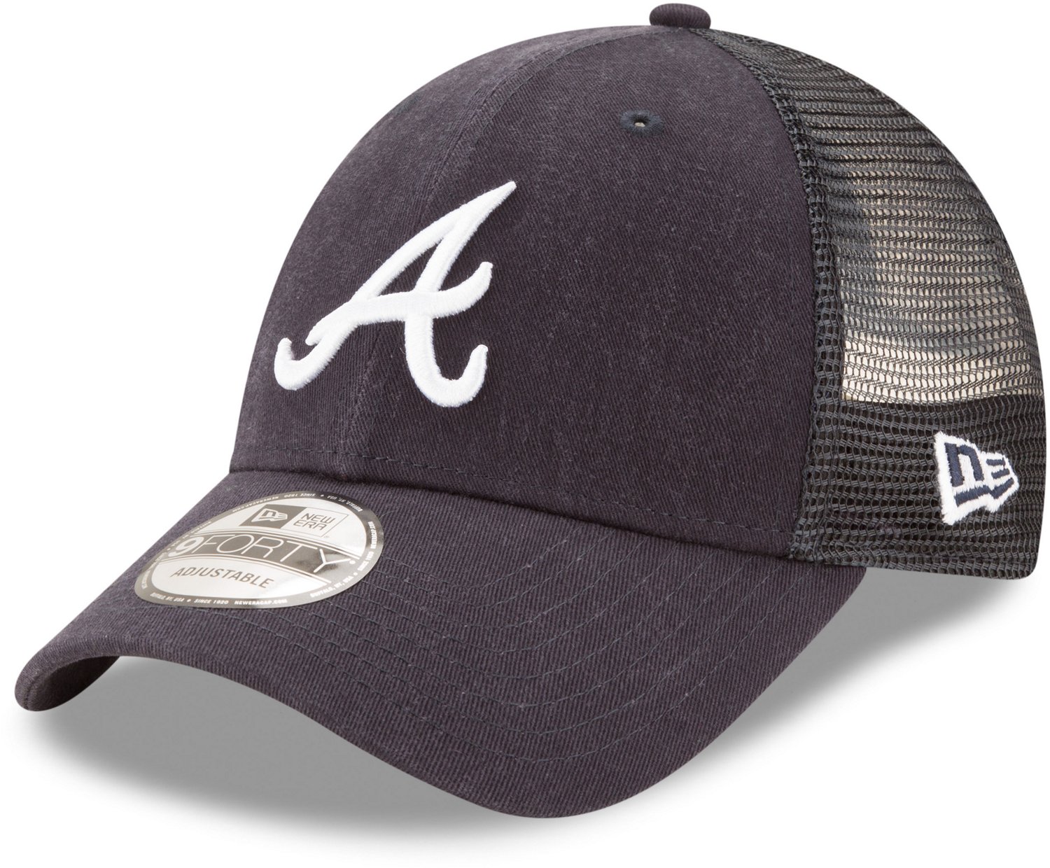 New Era Men's Atlanta Braves Primary 9FORTY Trucker Cap - view number 2