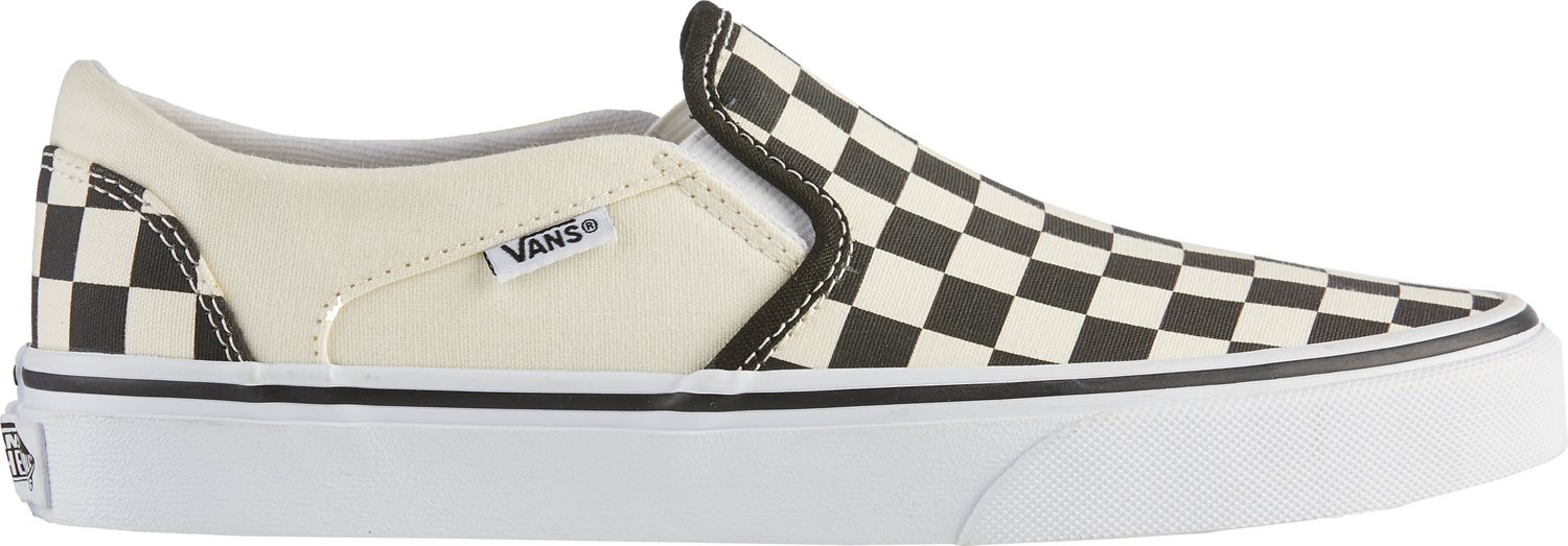 Vans Asher VN000VOSAPK Womens Black/White Checkboard Skate Shoes