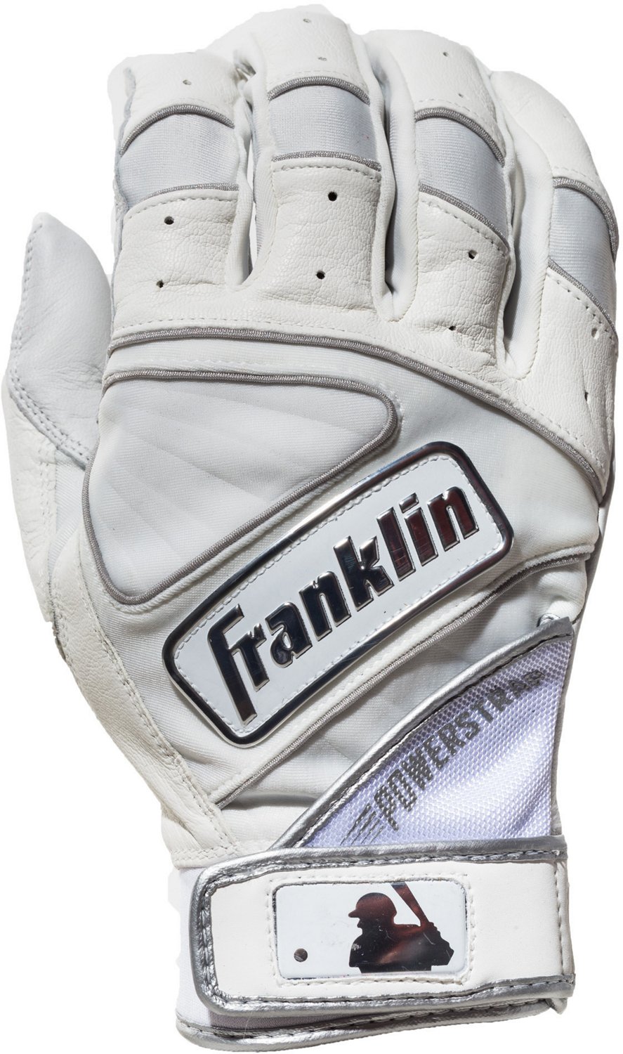 Franklin Adults' Chrome Powerstrap Batting Gloves Academy