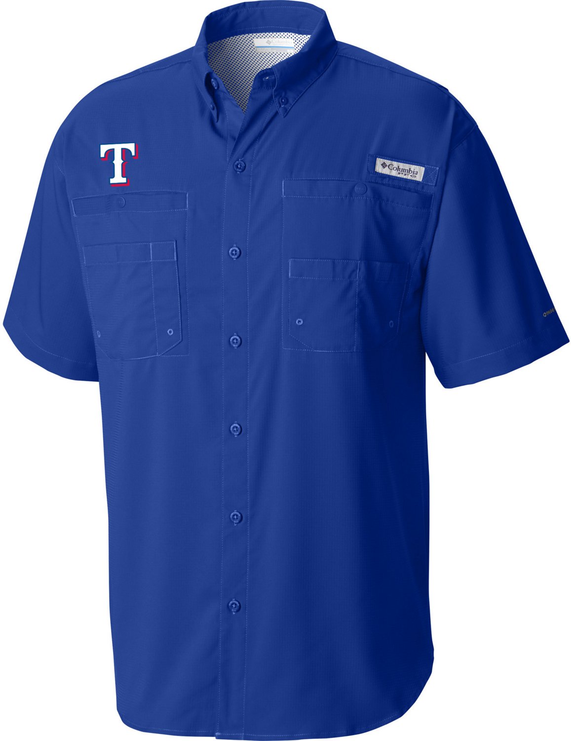 Columbia Sportswear Men's Texas Rangers PFG Tamiami Button Down Shirt