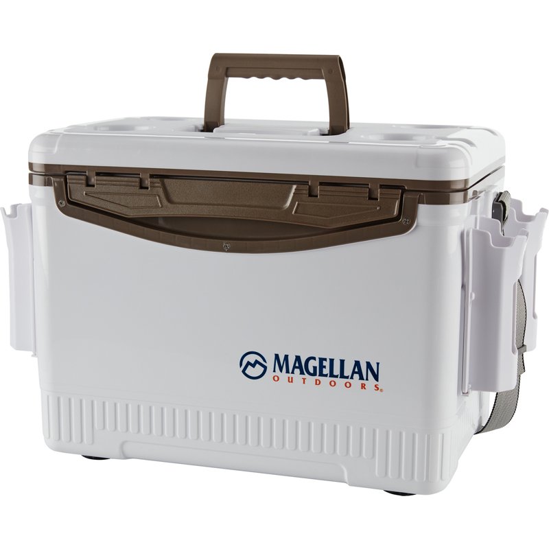 Magellan Outdoors 30 qt Insulated Bait/Dry Box White/Brown - Hard Tackle Boxes at Academy Sports