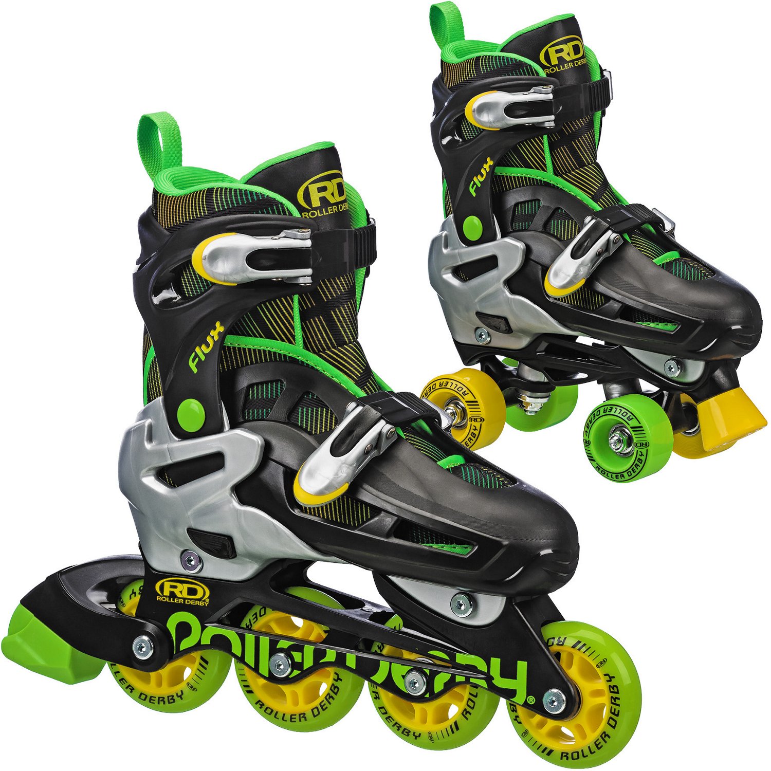 Roller Derby Boys' Flux InLine/Quad Combo Skates Academy