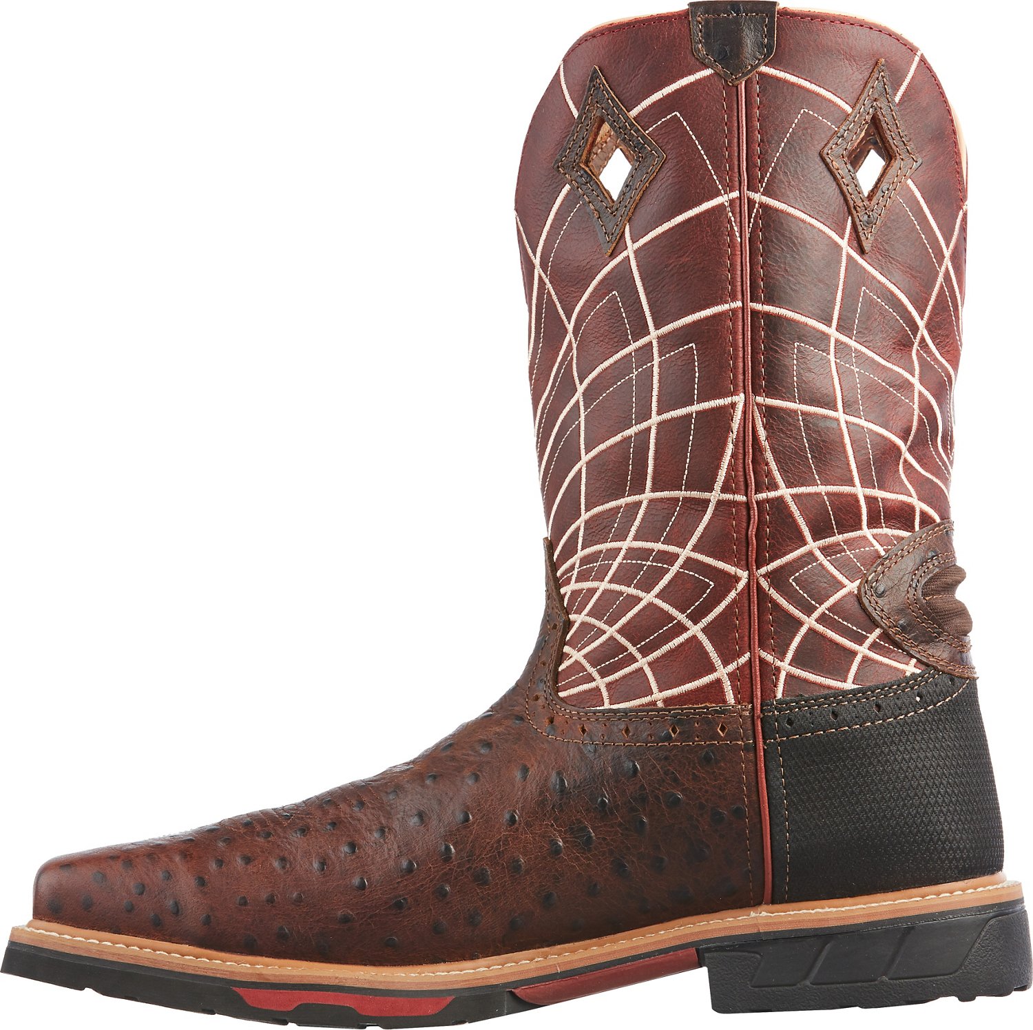 Ostrich skin steel on sale toe work boots