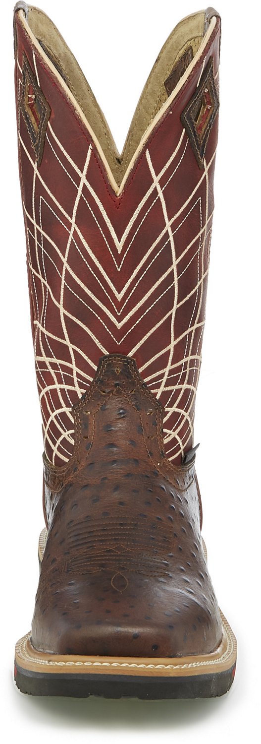 Justin Men's Derrickman Ostrich EH Composite Toe Wellington Work Boots - view number 4