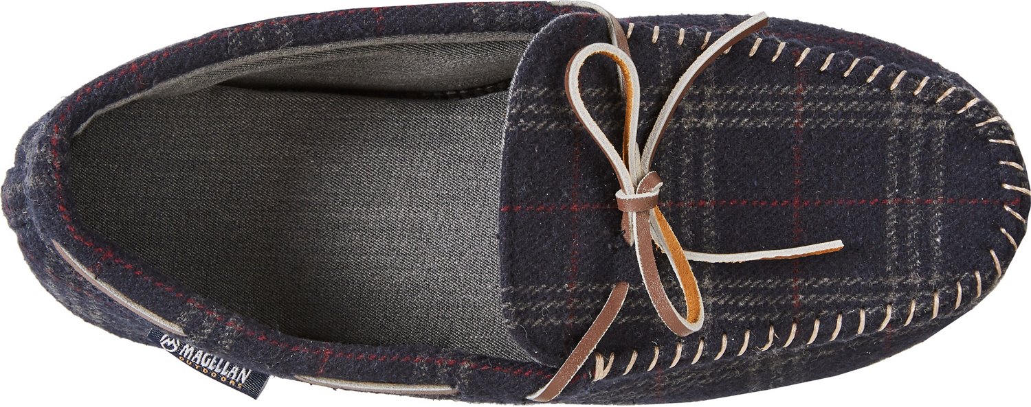 Magellan Outdoors Men's Plaid Moccasin Slippers - view number 3