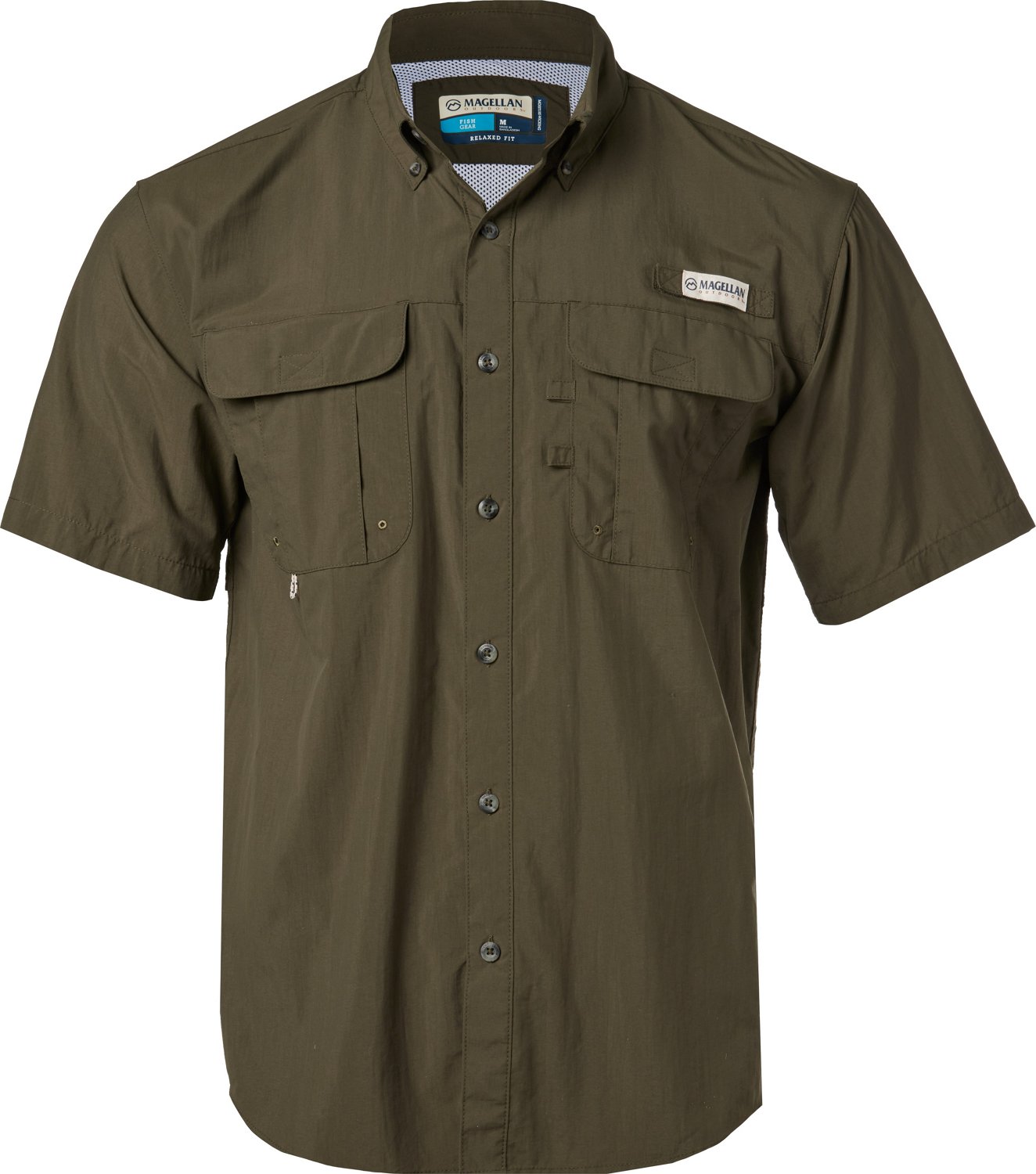 Magellan Outdoors Men's Laguna Madre Solid Short Sleeve Fishing Shirt                                                            - view number 3