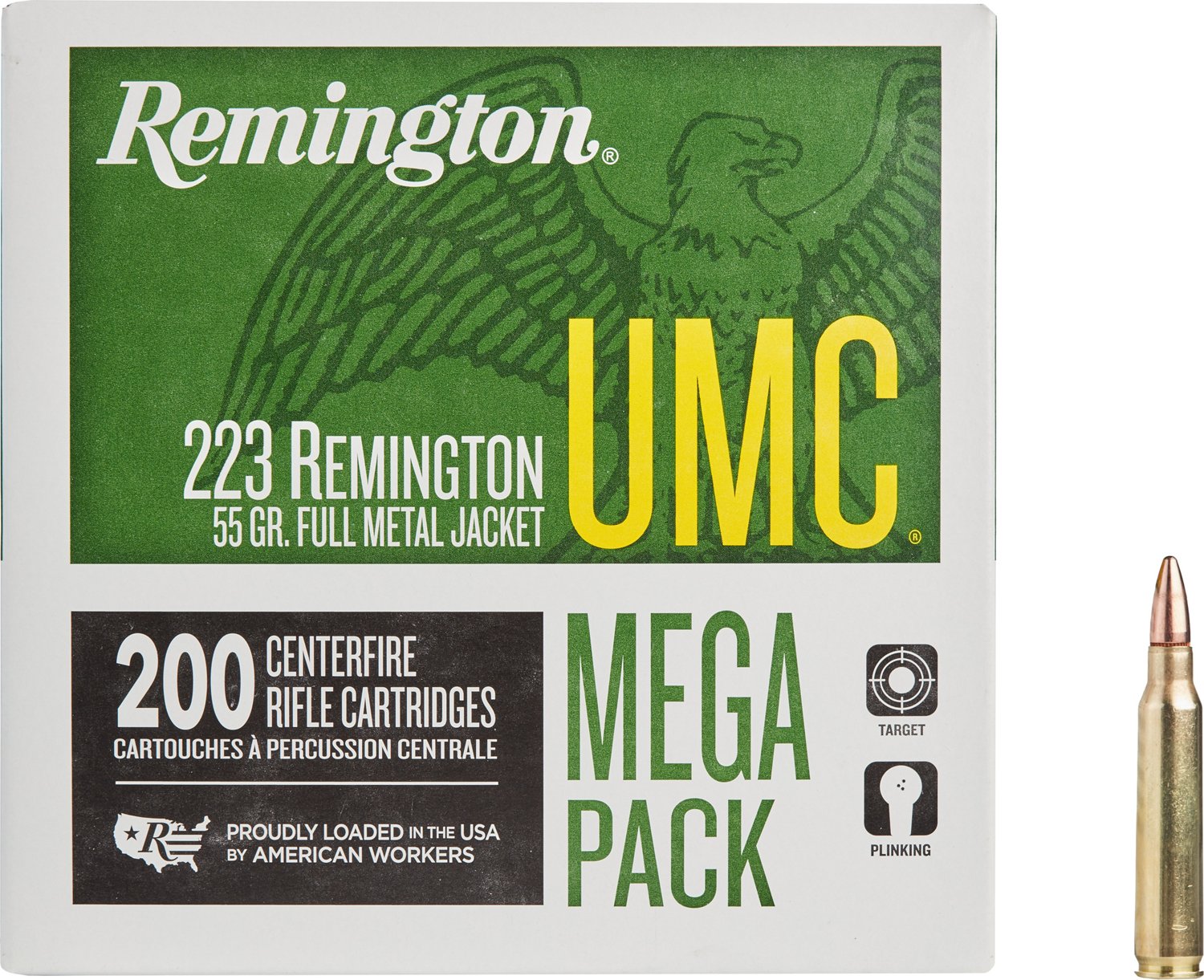 Remington Umc 223 Remington 55 Grain Centerfire Rifle Ammunition Academy 