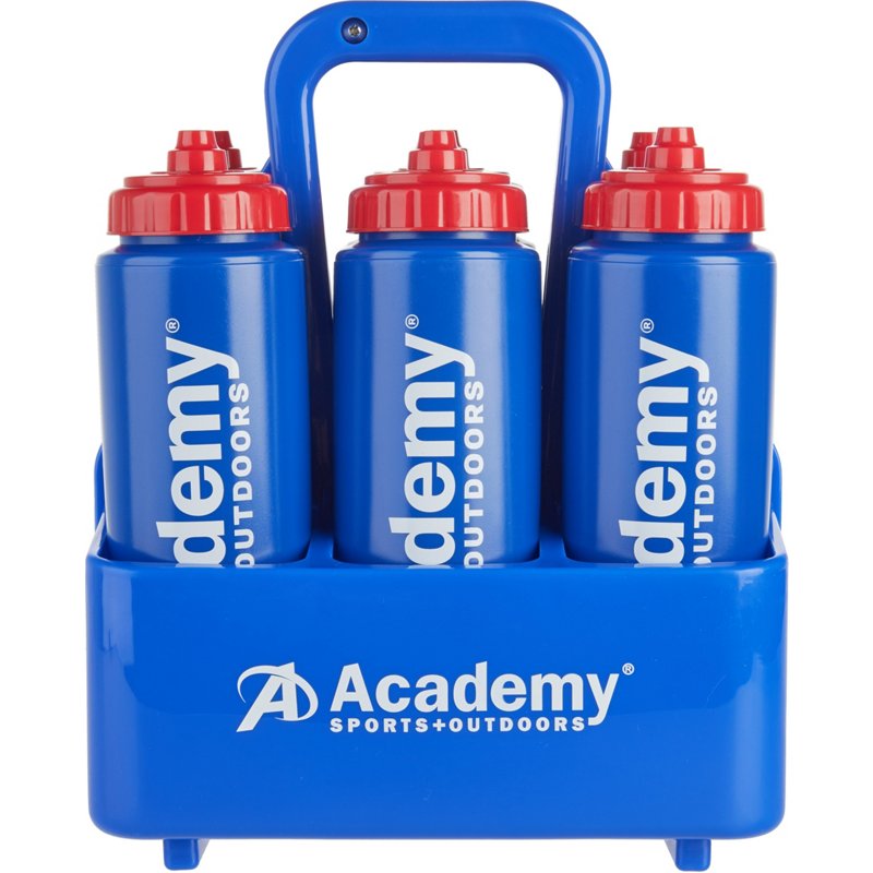 Academy Sports + Outdoors Squeeze Water Bottle Set Blue/Red - Football Equipment
