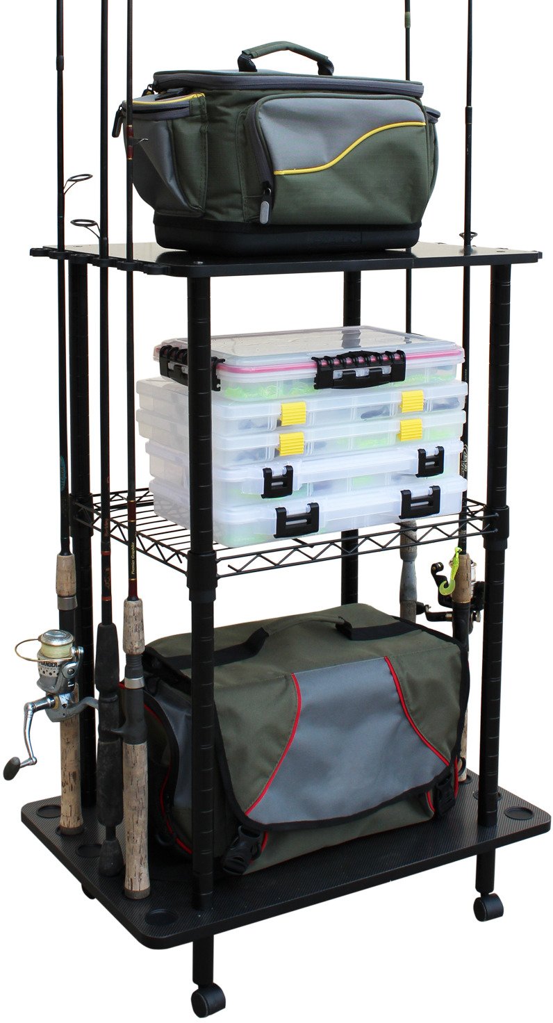 Rush Creek 24 in 12-Rod Fishing Tackle Cart                                                                                      - view number 2