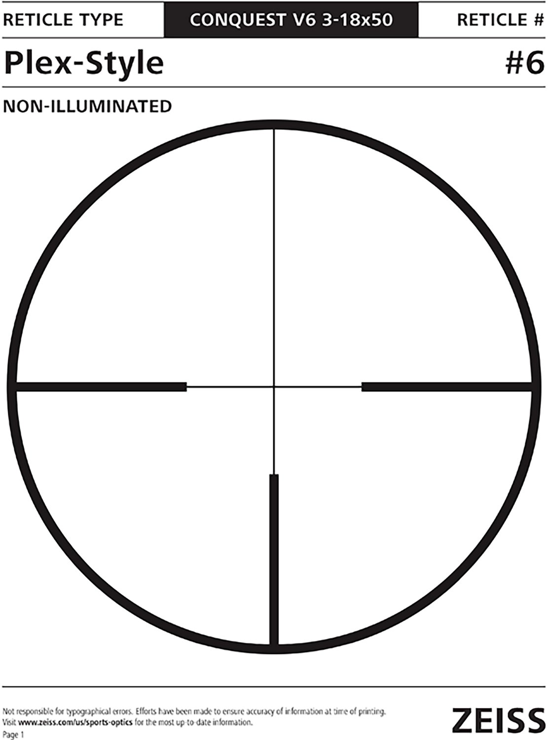 Zeiss Conquest V6 3 - 18 x 50 Riflescope - view number 3