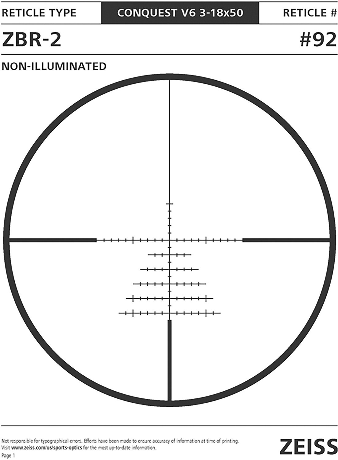 Zeiss Conquest V6 3 - 18 x 50 Riflescope - view number 4