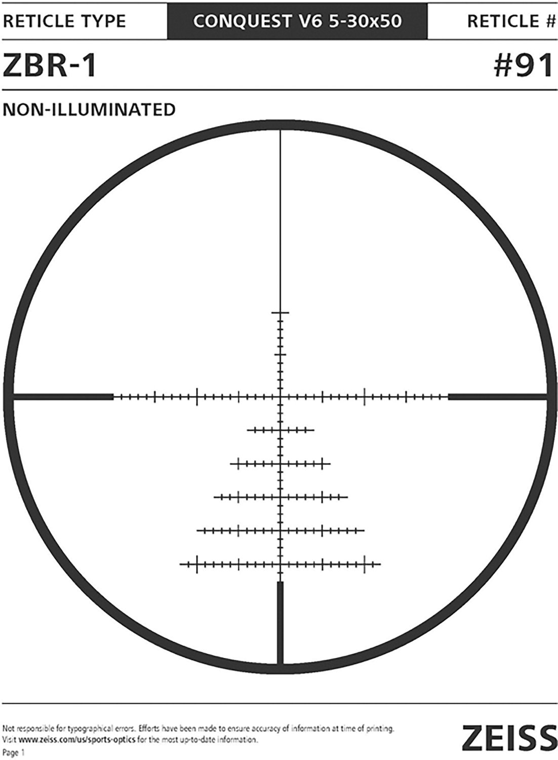 Zeiss Conquest V6 5 - 30 x 50 Riflescope - view number 5