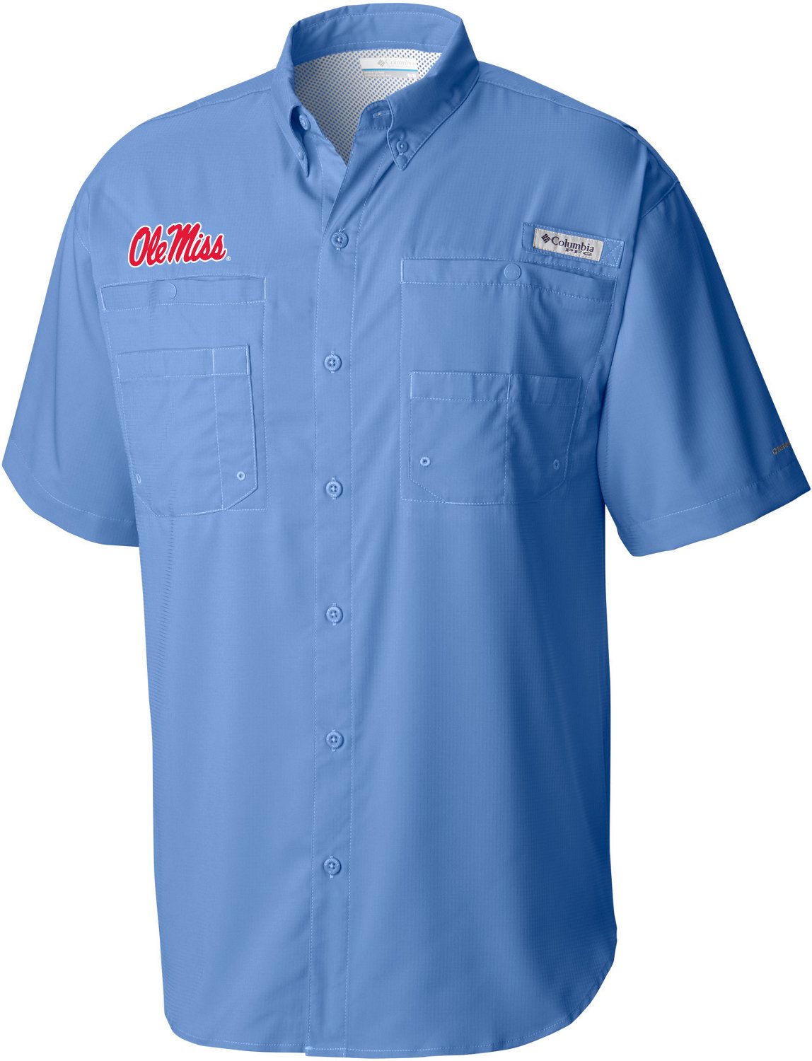 COLUMBIA TAMIAMI SHORT SLEEVE ROYAL SHIRT - Mars Hill University