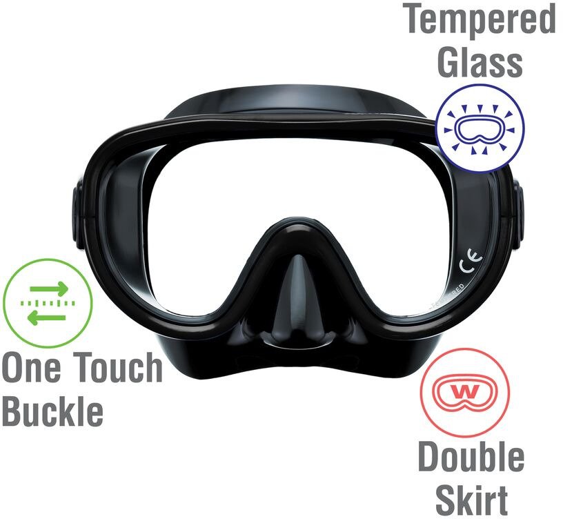 ReefTourer Adults' Single-Window Mask and Snorkel Set - view number 2