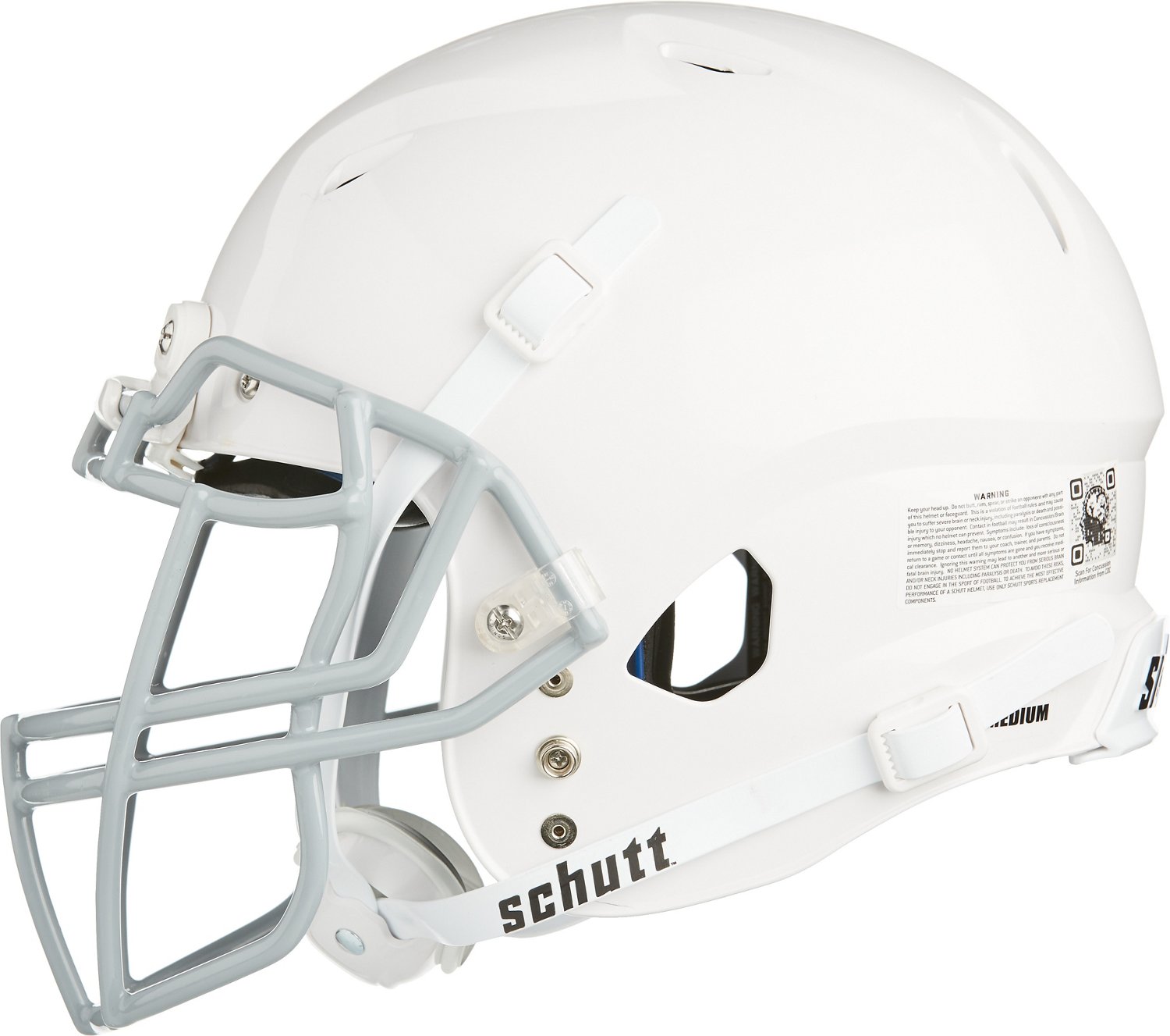 SCHUTT Youth Recruit R3 Size Large Football Helmet 798600 White