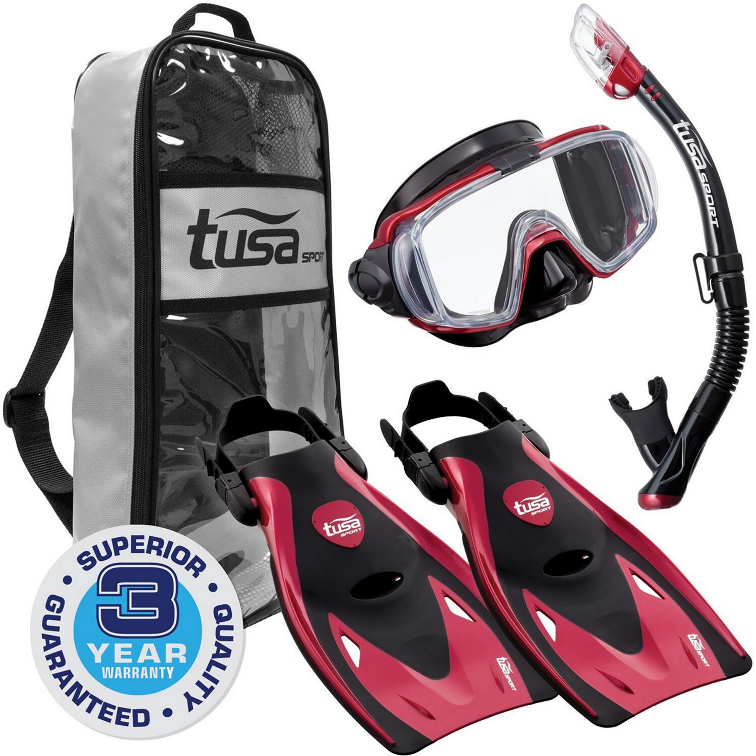 TUSA Adults' Visio Tri-Ex Snorkel Travel Set - view number 2