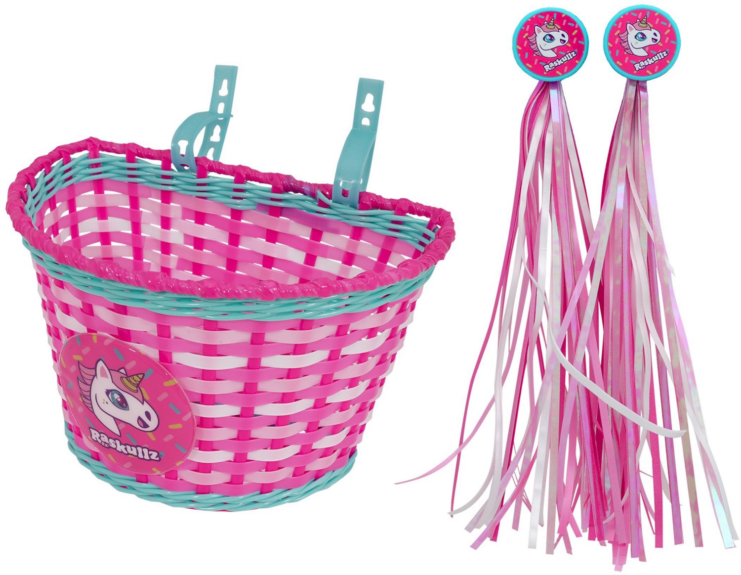 Raskullz Girls Hearty Gem Bicycle Basket and Streamers Academy