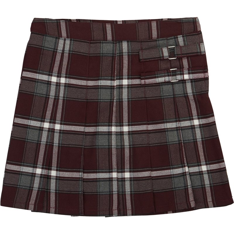 French Toast Girls' Plaid 2-Tab Uniform Scooter Red Dark/White, 16 Plus - Uniform Accessories at Academy Sports