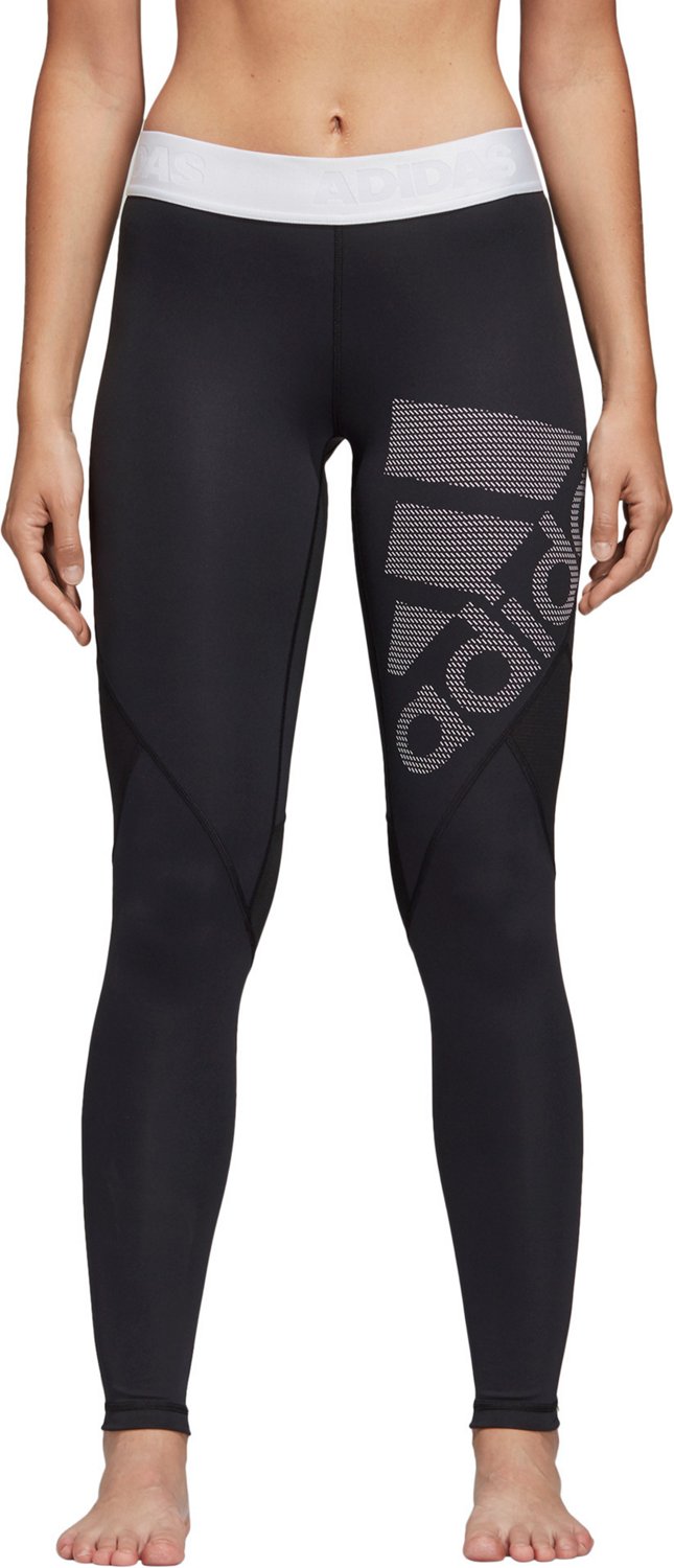 adidas Women's Alphaskin Sport Logo Solid Long Tights                                                                            - view number 2