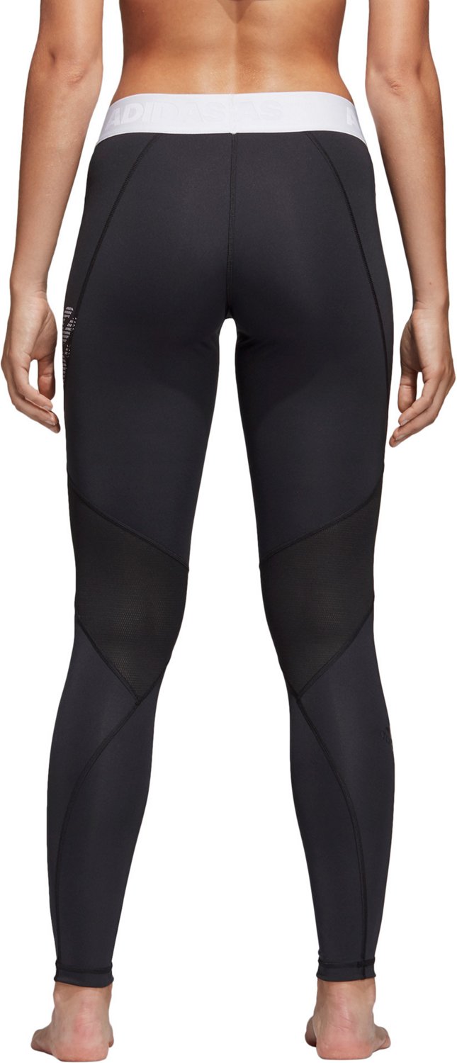 adidas Women's Alphaskin Sport Logo Solid Long Tights                                                                            - view number 3