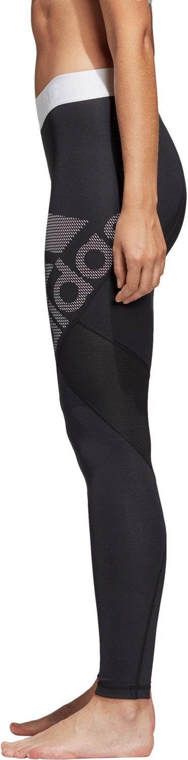 adidas Women's Alphaskin Sport Logo Solid Long Tights                                                                            - view number 4