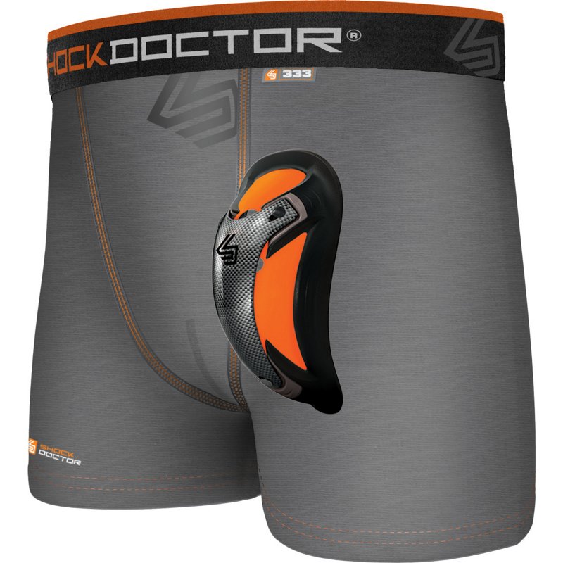Shock Doctor Boys' Ultra Boxer Brief w/ Cup, Medium, White