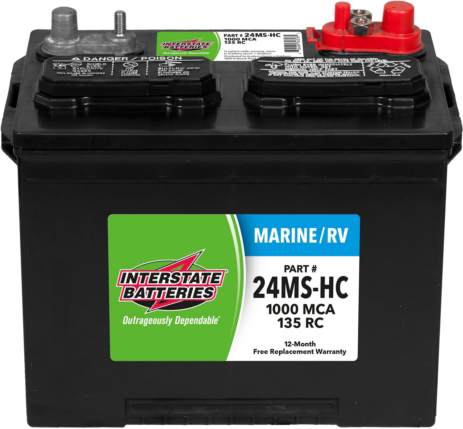 1000 cranking best sale amp battery walmart