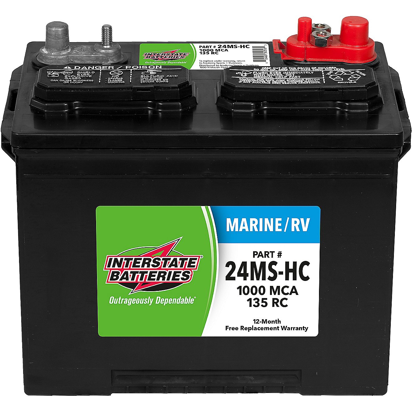 Interstate Batteries 1,000 Marine Cranking Amp Starting Battery                                                                  - view number 1