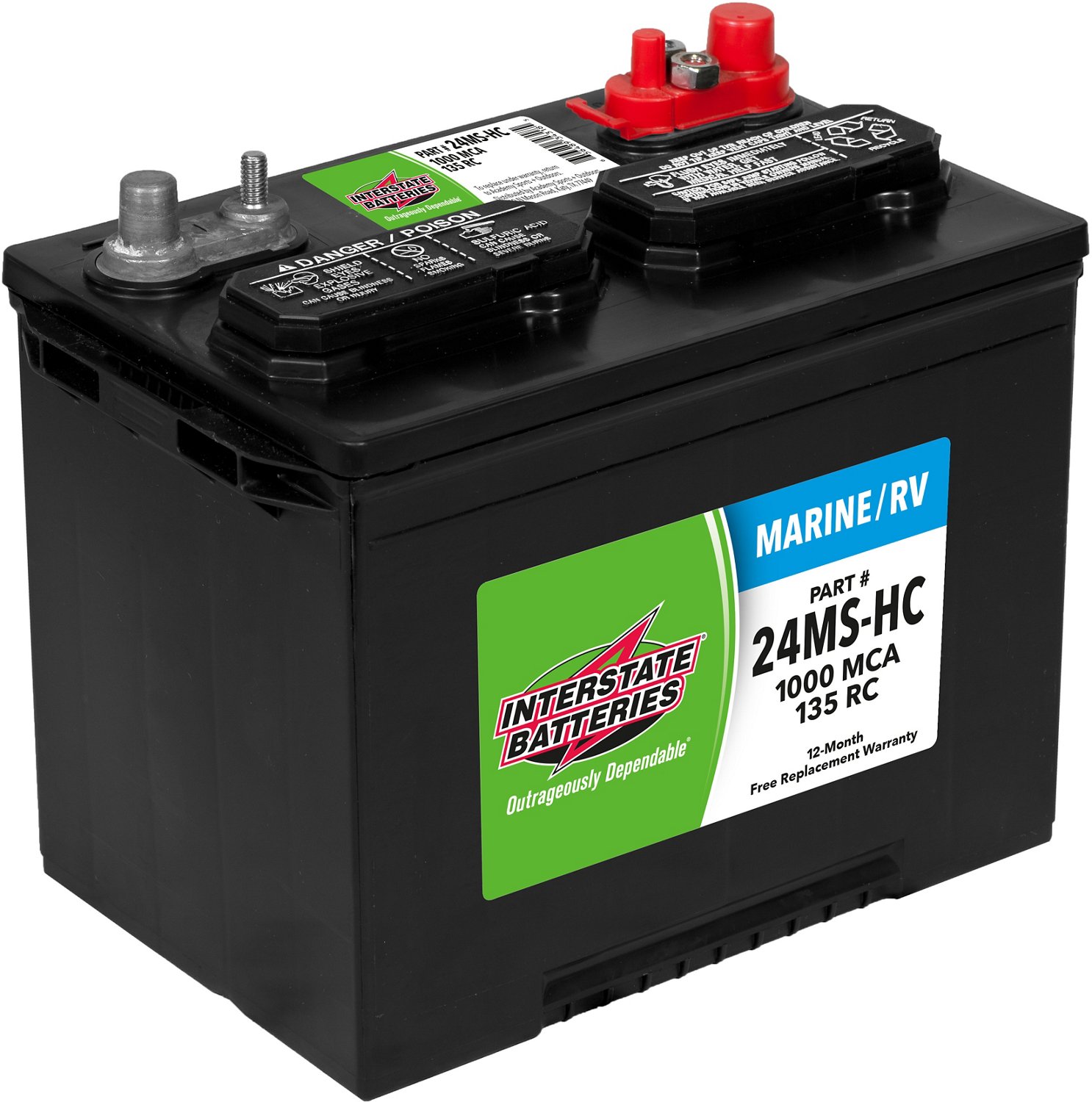 Interstate Batteries 1,000 Marine Cranking Amp Starting Battery Academy