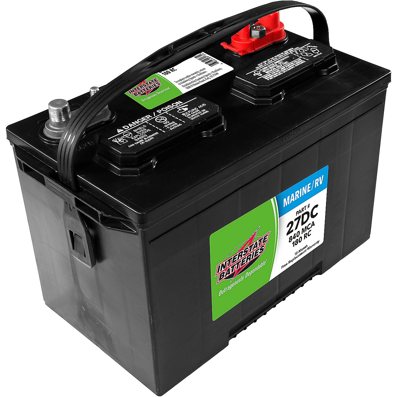 Interstate Batteries Deep Cycle 840 Marine Cranking Amp Battery                                                                  - view number 3