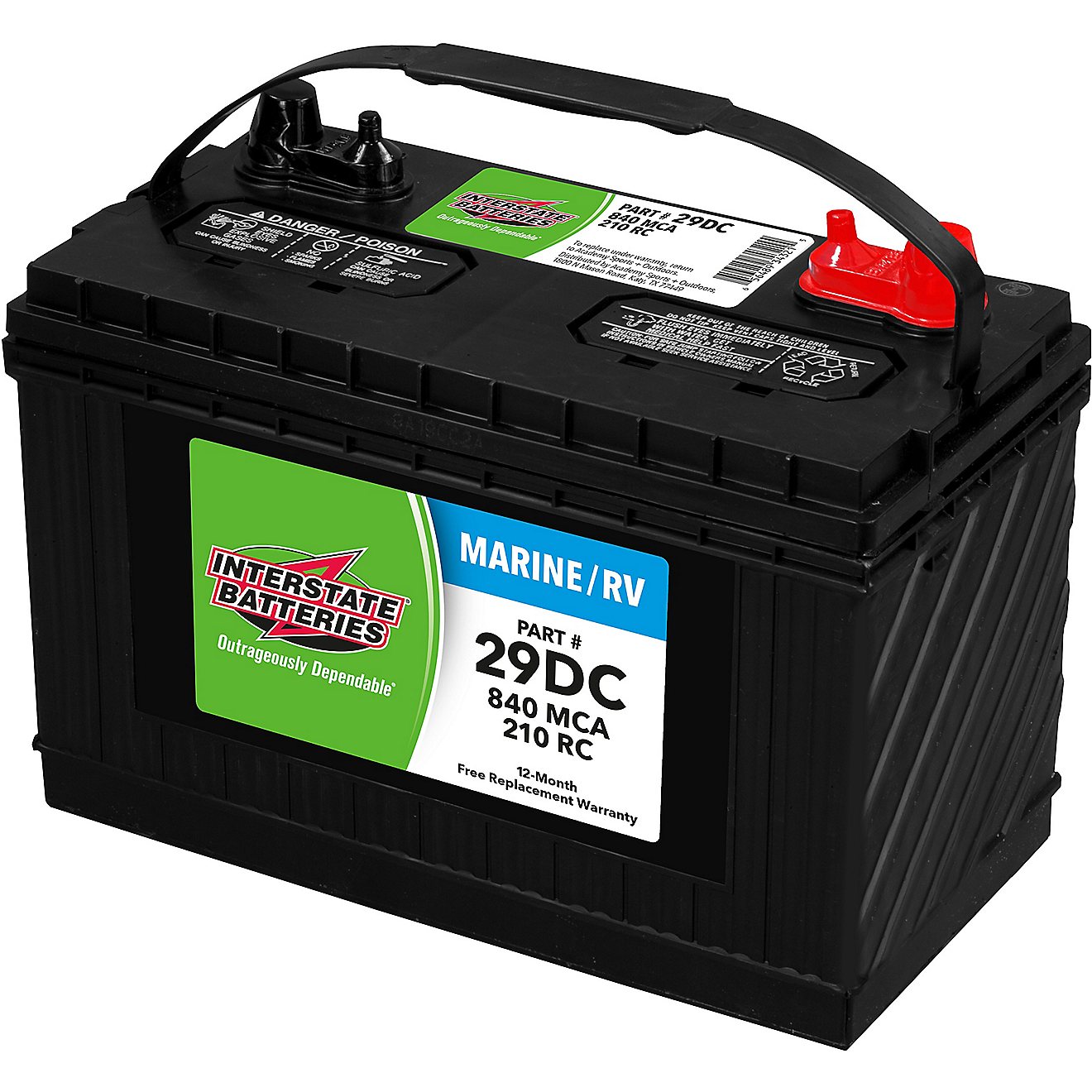 Interstate Batteries Deep Cycle Group 29/840 Marine Cranking Amp Battery                                                         - view number 2