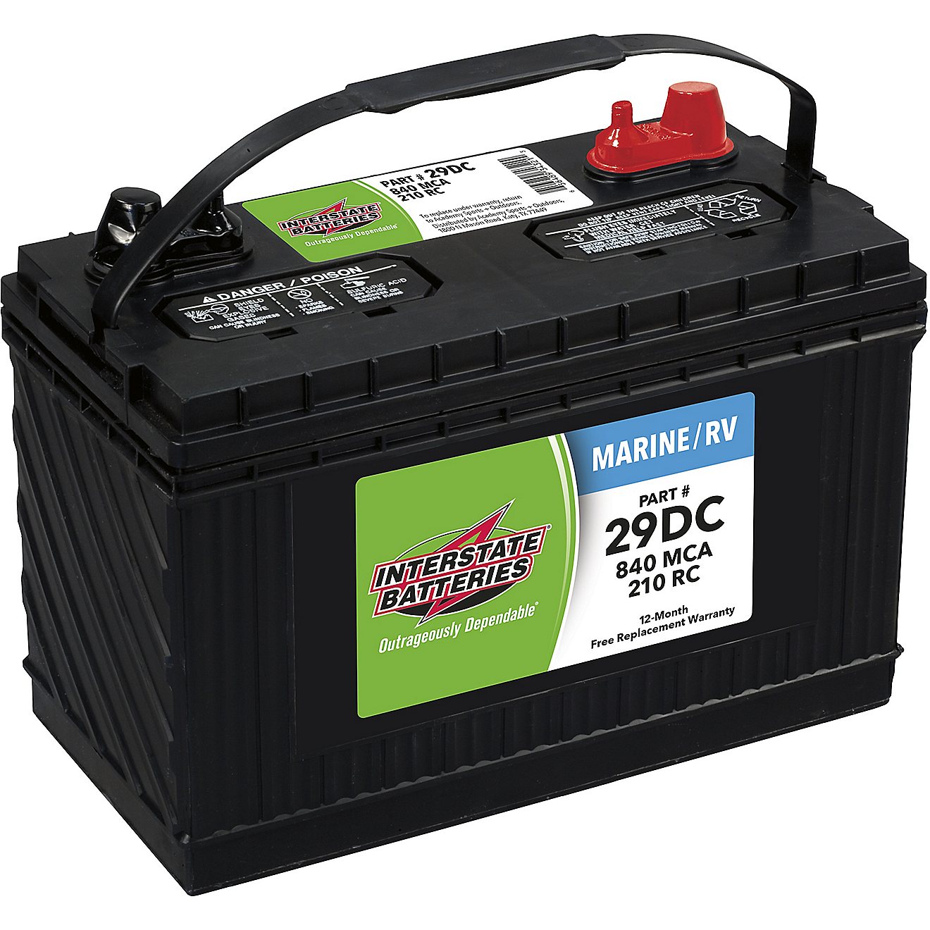 Interstate Batteries Deep Cycle Group 29/840 Marine Cranking Amp Battery                                                         - view number 3