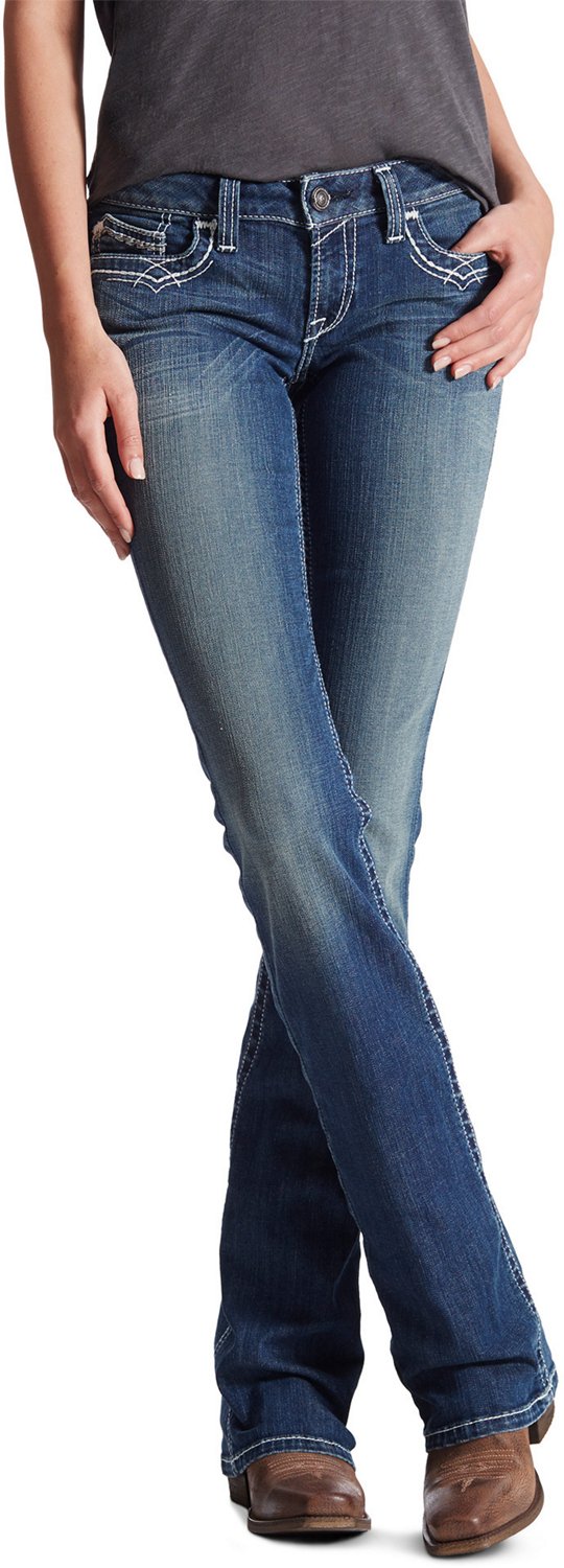 Ariat Women's R.E.A.L. Mid Rise Entwined Boot Cut Jeans | Academy