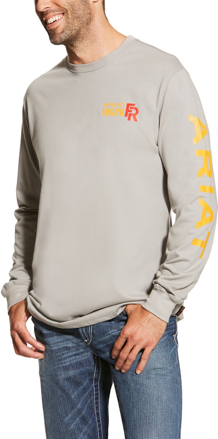Ariat Men's FR Crew Logo Long Sleeve T-shirt