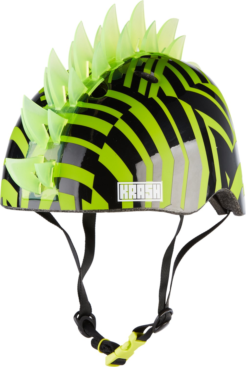 Krash Dazzle Green Mohawk Helmet with LED Lights Youth 8+ (54-58 cm)